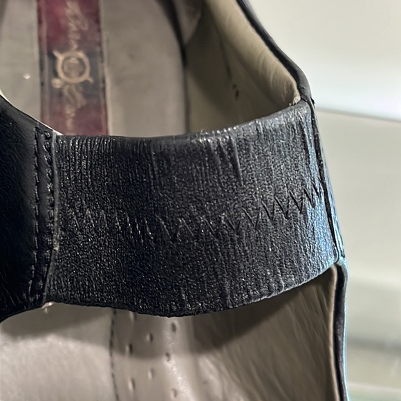 Born Leather Mary Jane Style Black Chunky Heel 8 US - Picture 10 of 16